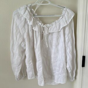 White Free People  
Lily of Valley Peasant Top